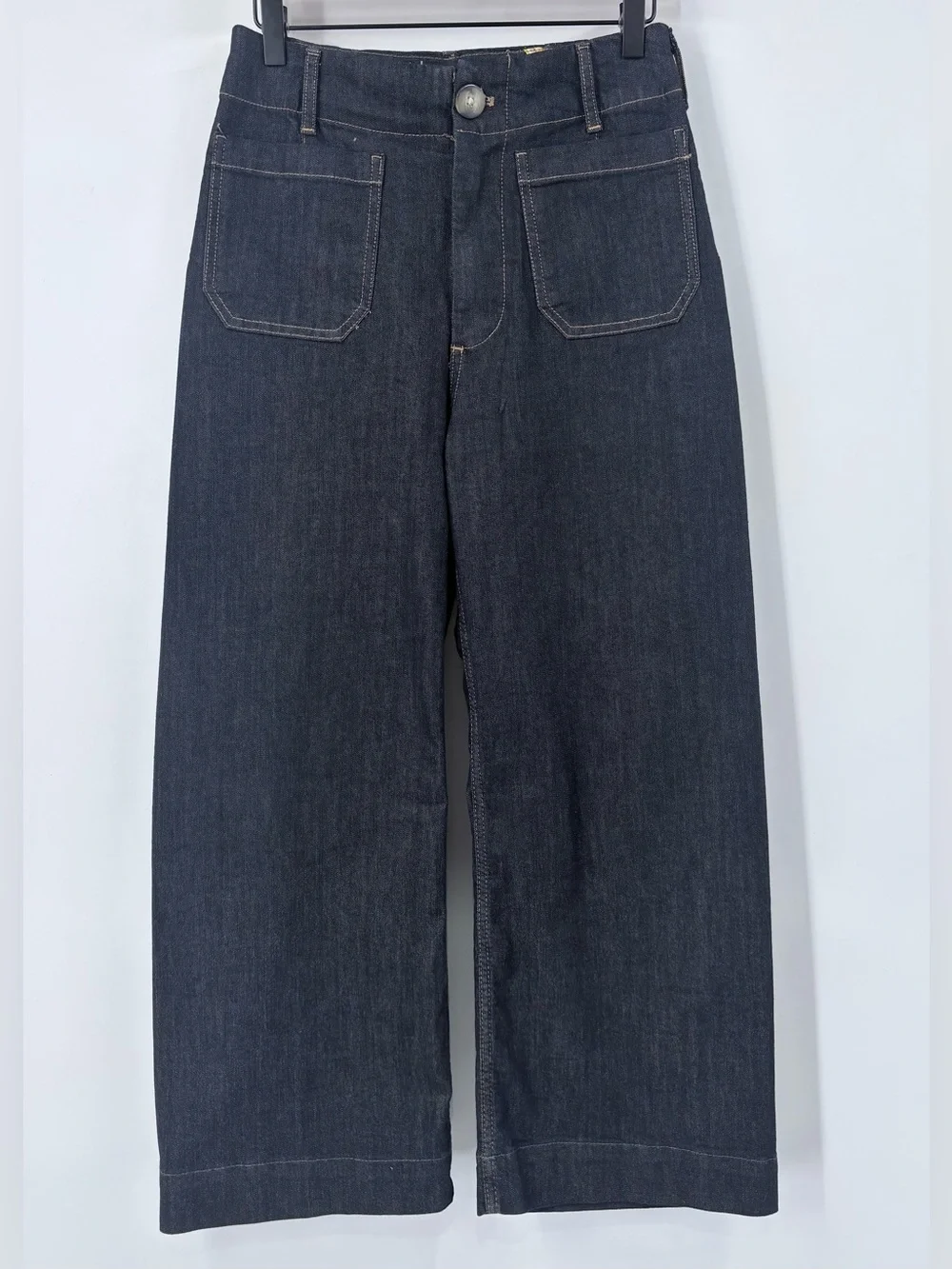 Anthropologie Maeve Colette High-Rise Wide-Leg Cropped Jeans